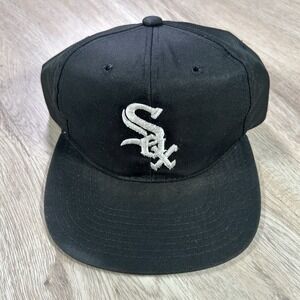 VTG New Era Pro Chicago White Sox Snapback Hat MLB Baseball Black Cap